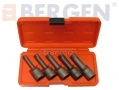 BERGEN wBw Prof. 5 Pc 1/2\" Drive Bolt Screw Extractor Kit with Reverse Thread 8 - 16mm BER2501