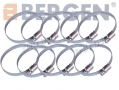 BERGEN 50 Pack Jubilee Hose Pipe Clamp Clips For Air Water Fuel Gas 60 to 80 mm BER2720 *Out of Stock*