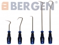 BERGEN 5 pc Professional Hook and Pick Set 100mm - 305mm BER5018 *Out of Stock*