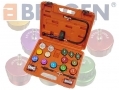 BERGEN Professional Trade Quality Comprehensive 21 Piece Cooling System and Radiator Cap Pressure Tester BER5224 *Out of Stock*