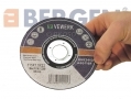 BERGEN VEWERK 10 Pack Flat Centred Stainless Steel Cutting Discs For 4.5 Inch Angle Grinder 115 x 1 x 22mm BER8010 *Out of Stock*
