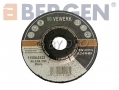 BERGEN VEWERK 4 1/2\" Inch Metal Grinding Discs Angle Grinder 5 Pack Depressed Centre BER8016 *Out of Stock*