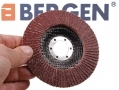 BERGEN VEWERK Trade Quality 115 x 22mm (4 1/2 inch) 40 Grit Sanding Flap Disc 10 pack BER8020 *Out of Stock*