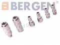 BERGEN Trade Quality 6 Pack Bag of 1/4\" inch BSPT European Air Couplers and Airline Fittings BER8041 *Out of Stock*
