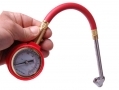 BERGEN Tyre Pressure Gauge with Dial and Flexible Hose 0 - 170 PSI BER8806 *Out of Stock*
