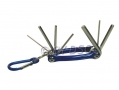 Tool-Tech 7 Piece Folding Hex Key Blue Anodized with Lanyard 1.5 mm to 6 mm BML17210 *Out of Stock*