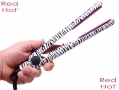 ReD HoT Ceramic Hair Straighteners in White Zebra Print 210 Degrees BML37030WHITE *Out of Stock*
