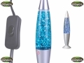 Global Gizmos 16 inch Blue Glitter Lamp Silver Base BML48670 *Out of Stock*