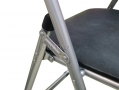 Divine Contemporary Paris Folding Chair in Aluminum with Black Finish BML60050