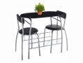 Divine Venice Breakfast Bar Tempered Glass Table with 2 Easy Clean Chairs BML69140 *Out of Stock*