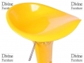 Divine Madison Hydraulic Bar Stool Style in Yellow 360 Degree Swivel with Highly Polished Chrome Base BML69340 *Out of Stock*
