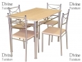 Divine 5pc Celine Dining Table and Four Chairs Set BML69650 *Out of Stock*