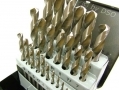 25PC Hi Quality 135 Degree Split Point Fully Ground HSS Drill Set White Finish 4341 Steel DR209 *Out of Stock*