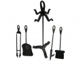 Ashley Housewares 5 Piece Fireplace Companion Set with Shovel, Brush, Tongs and Poker FS309 *Out of Stock*