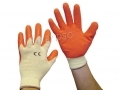 12 pack 10\" Non-slip Latex Dipped Builders Gloves GL015 *Out of Stock*
