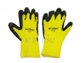 12 pack 10\" Non-slip Fleece and Latex Dipped Builders Gloves Large GL023