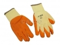 12 pack 8\" Non-slip Fleece and Latex Dipped Builders Gloves Small GL029 *Out of Stock*