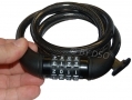 Combination Bike Lock 4 Digit with Bike Bracket 1200mm x 12mm Keyless BH209 *Out of Stock*