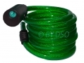 72 inch Steel Wire Bike Lock with 2 Keys and Bike Bracket Green BH216GREEN *Out of Stock*