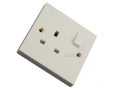 Kingavon 13 Amp 1 Gang Plug Socket with Switch in White PA152 *Out of Stock*