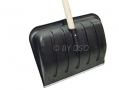 6 x Lightweight Extra Wide Scoop 1.17m Plastic Snow Shovel with Wooden Shaft HAMSS102