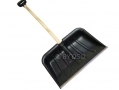 6 x Lightweight Extra Wide Scoop 1.17m Plastic Snow Shovel with Wooden Shaft HAMSS102