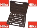 Hilka 25 pce 1/2\" Drive Socket Set Metric 8 - 32mm in Blow Moulded Case HIL1202502 *Out of Stock*