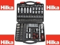 Hilka Pro Craft 110 pc Socket Set Metric Chrome Vanadium 1/2\" 1/4\" 4 - 32mm Blow Moulded Case HIL1110002 *Out of Stock*
