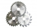 Hilka Professional 3pc TCT Circular Saw Blades 160mm with 30mm bore and Adapter Rings HIL51160003 *Out of Stock*
