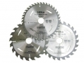 Hilka Professional 3pc TCT Circular Saw Blades 190mm with 30mm Bore and Adapter Rings HIL51190330 *Out of Stock*