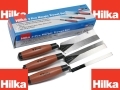 Hilka Soft Grip Edging Trowel Set 13, 38 and 51mm with Lacquered Finish Carbon Steel  HIL66403003 *Out of Stock*