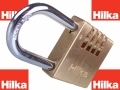 Hilka 50mm Solid Brass Combination Padlock Fully Hardened Shackle 10,000 Combinations HIL70760050 *Out of Stock*
