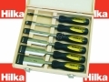 Hilka 6 pce Wood Chisel Set Clear Grip Pro Craft HIL72909006 *Out of Stock*