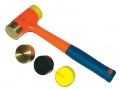 Dead Blow Copper Hammer with 3 extra Head and 80% Fiberglass Handle HM164 *Out of Stock*