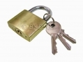 40mm Heavy Duty Brass Padlock with Hardened Steel Shackle and 3 Keys LK016 *Out of Stock*