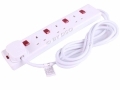 Omega 4 Way Multiway Extension Lead with Individual Switches 13amp 2 Meter Cable OM21353 *Out of Stock*
