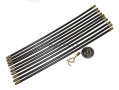 12 Pc Drain Rod Set with Worm and 100mm Plunger DS200 *Out of Stock*