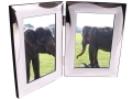 4 x 6 inch Silver Plated Double Photo Frame with Wave Design PT3646x2 *Out of Stock*