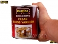 RUSTINS Professional Trade Quality Hardware Quick Dry Interior Varnish Gloss Clear 1ltr RSAVGC1000 *Out of Stock*