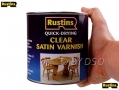 RUSTINS Professional Trade Quality Hardware Quick Dry Exterior Outdoor Varnish Satin Clear 1ltr RSAVSC1000 *OUT OF STOCK*