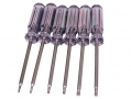 6 Piece Star Screwdriver Set T10 to T30 in Chrome Vanadium SD292 *Out of Stock*