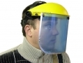 Hi Vis Clear Safety Face Mask Shield Visor with Head Band Open Close Flip Up SF013 *Out of Stock*