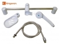 Ashley Housewares Shower Riser Bar Set Complete with Shower Head, Hose and Soap Dish SH262 *Out of Stock*