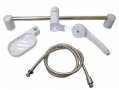 Ashley Housewares Shower Riser Bar Set Complete with Shower Head, Hose and Soap Dish SH262 *Out of Stock*