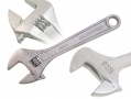 8" Drop Forged Steel Satin Chrome Finished Adjustable Spanner SP051 *Out of Stock*