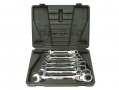 8 Pc Flex Head Combination Ratchet Spanner Set 8 - 19mm Missing 14 mm SP128-RTN2 (DO NOT LIST) *Out of Stock*