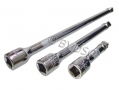 Professional 9 Piece 1/4\" 3/8\" 1/2\" Wobble Extension Bar Set SS146 *Out of Stock*