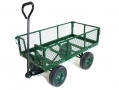 Green Blade Large 4 Wheel Garden Cart Trolley with Fold Down Sides ST300 *Out of Stock*