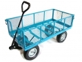 Green Blade 880lbs Extra Large 4 Wheel Garden Cart Trolley with Fold Down Sides 45\" x 24\" ST301 *Out of Stock*