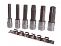 Trade Quality 6PC 1/2\"Chrome Vanadium S2 Steel Torx Bits T55-T100 100mm Long TX036 *Out of Stock*